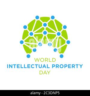 World Intellectual Property Day. brain design vector illustration. Stock Vector