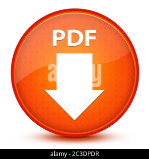 PDF icon isolated on glossy star orange round button abstract illustration Stock Photo