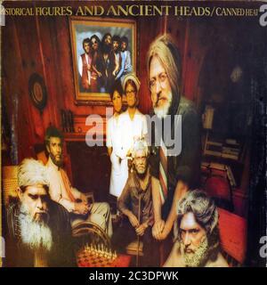 CANNED HEAT HISTORICAL FIGURES AND ANCIENT HEADS FOC  - Vintage 12'' LP vinyl Cover Stock Photo