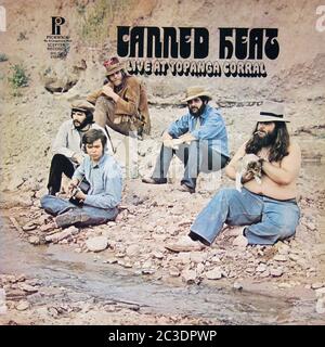 Canned Heat Live at Topanga Corral  - Vintage 12'' vinyl LP Cover Stock Photo