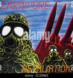 CARNIVORE - RETALIATION Lyrics SLeeve - Vintage 12'' vinyl LP