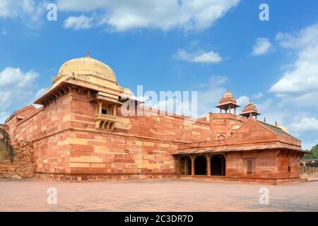 Jodha Bai Mahal (Jodha Bai's Palace), Fatehpur Sikri, Agra District, Uttar Pradesh, India Stock Photo