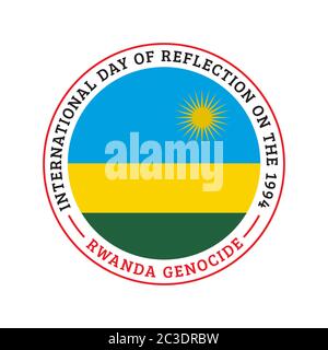 International Day of Reflection on the 1994 Rwanda Genocide. vector illustration. Stock Vector