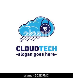 Cloud tech logo. Vector and illustration. Stock Vector