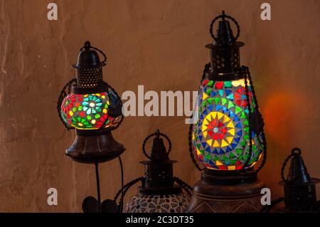 a decorative night lamp shade ideas Stock Photo