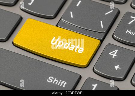 Computer notebook keyboard with Update key Stock Photo