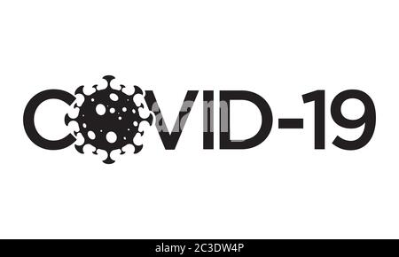 covid-19 text design vector illustration Stock Vector