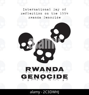 Commemoration International Day of Reflection on the 1994 Rwanda Genocide. design vector illustration. Stock Vector