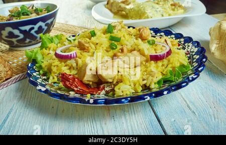 Sri Lanka Deep Fried Chicken Fried Rice Stock Photo