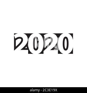 2020 icon symbol design vector isolated on white background Stock Vector