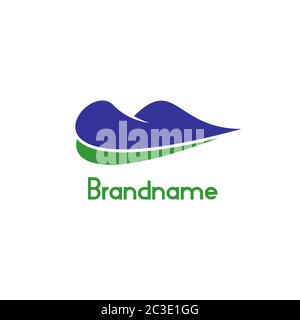 Mountain graphic logo template, icon and symbol, modern and minimal logo design, isolated on white background. Stock Vector