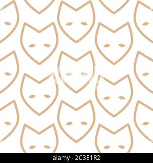 Fox head wallpaper pattern design Stock Vector