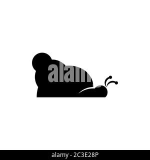 Snail graphic logo template, silhouette design concept, isolated on white background. Stock Vector