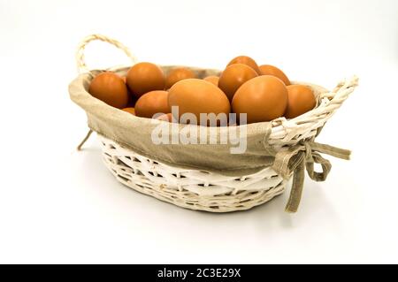 Egg collection isolated on white background Stock Photo