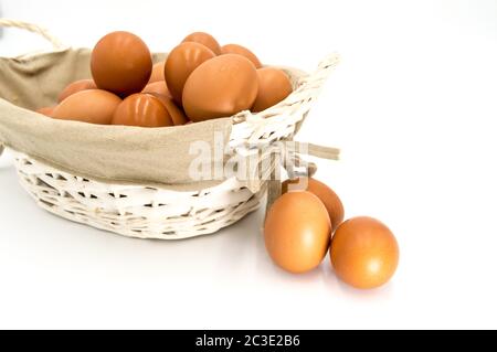Egg collection isolated on white background Stock Photo