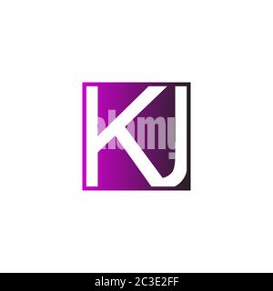 Initial letter KJ graphic logo template, Abstract business logo, isolated on white background. Stock Vector