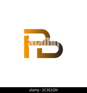 letter B or PB graphic logo template, Abstract business logo, isolated on white background. Stock Vector