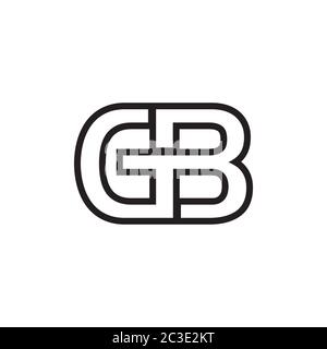 GB outlile letter icon symbol vector Stock Vector