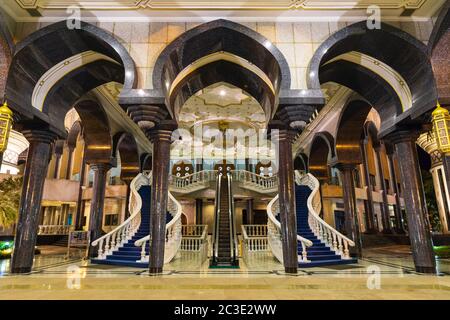 Staircase to Jame' Asr Hassanil Bolkiah Mosque at the entrance for His Royal Highness, Ministers and VIP in Bandar Seri Begawan, Brunei Darussalam Stock Photo