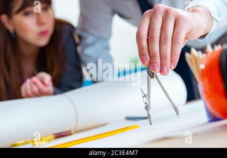 Engineers working on new project Stock Photo