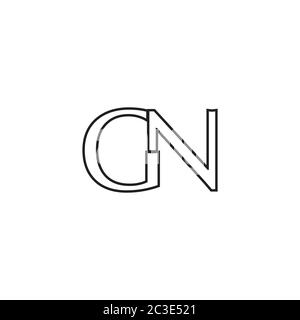letter G N line icon symbol vector Stock Vector