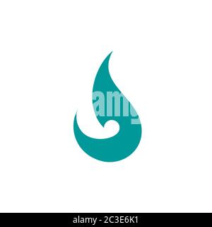 Abstract water drop logo, minimal and unique design concept, droplet icon and symbol, isolated on white background. Stock Vector