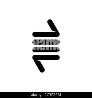 Shock Absorber graphic logo template, spring design concept, isolated on white background. Stock Vector
