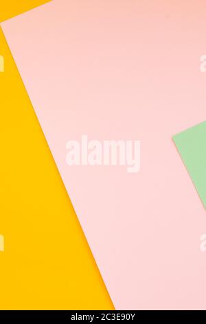 colored paper sheets.Abstract pastel colored paper texture minimalism background. Minimal geometric shapes and lines Stock Photo