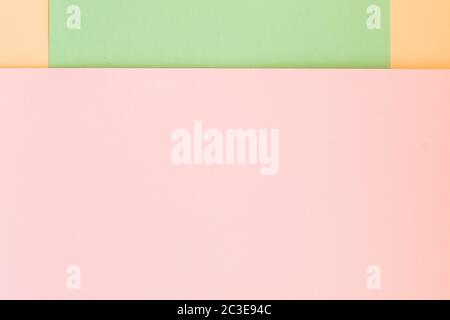 colored paper sheets.Abstract pastel colored paper texture minimalism background. Minimal geometric shapes and lines Stock Photo