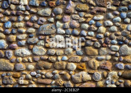 Natural stone wall background Stock Photo