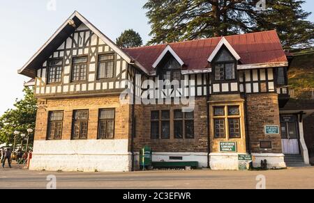 Shimla, Himachal Pradesh, India - May 2012: The exterior facade of the  Himachal Pradesh State Library building constructed in the 19th century in the Stock Photo