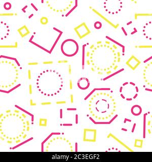 Abstract background with geometric shapes and lines. Minimal seamless pattern cover template design for web Stock Vector
