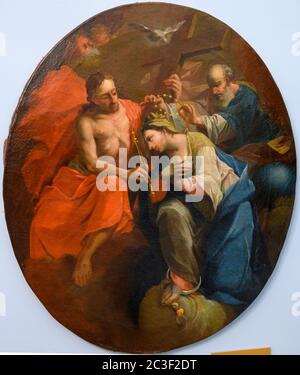 Coronation of the Virgin Mary. 18th century. Bratislava-based painter. Stock Photo