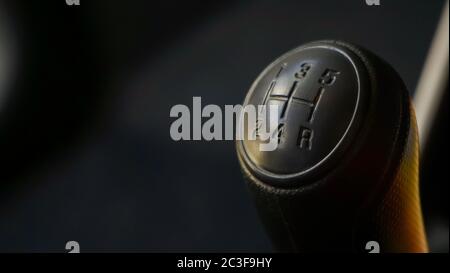 Close up of the car gear lever Stock Photo