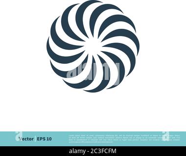 Abstract Flower Ornate Lollipop Candy Icon Vector Logo Template Illustration Design. Vector EPS 10. Stock Vector