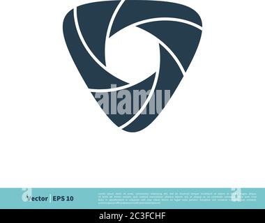 Shutter Lens Photography Icon Vector Logo Template Illustration Design. Vector EPS 10. Stock Vector