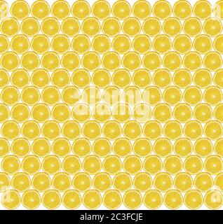 Texture of sliced orange slices on yellow background. Cut pieces of orange. Healthy lifestyle. Stock Photo
