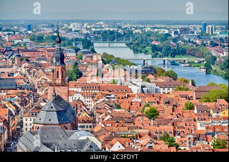 Heidelberg town on Neckar river, Germany Stock Photo
