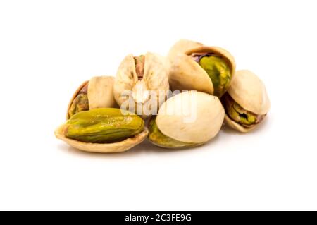 Pistachio isolated on white background, clipping path, full depth of field Stock Photo
