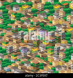Seamless in all directions of the vector composition on the theme of urban Stock Vector