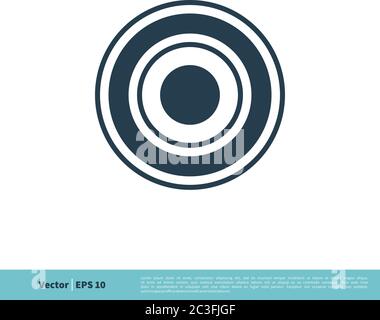 O Letter Target Icon Vector Logo Template Illustration Design. Vector EPS 10. Stock Vector
