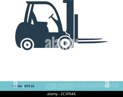 Forklift Icon Vector Logo Template Illustration Design. Vector EPS 10. Stock Vector