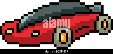 vector pixel art sci fi car isolated cartoon Stock Vector Image & Art -  Alamy