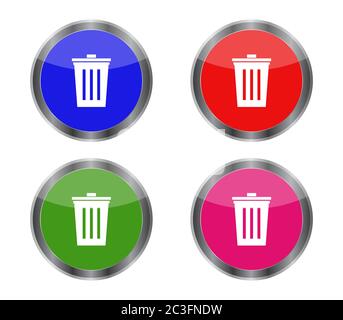delete button icon illustrated in vector on white background Stock Photo