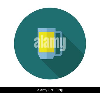 beer icon illustrated in vector on white background Stock Photo