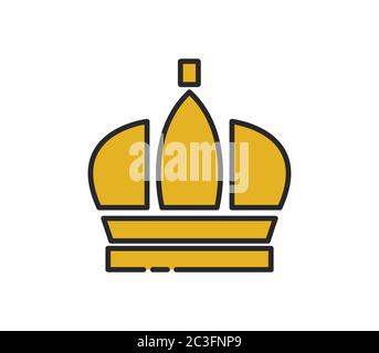 crown icon illustrated in vector on white background Stock Photo - Alamy