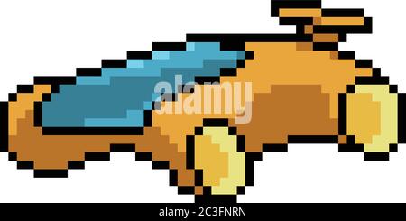 vector pixel art sci fi car isolated cartoon Stock Vector Image & Art -  Alamy