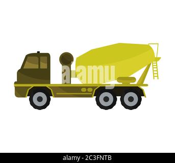 concrete mixer icon illustrated in vector on white background Stock Photo