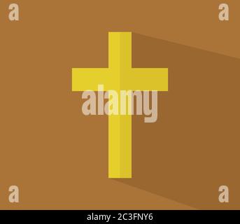 cross icon illustrated in vector on white background Stock Photo