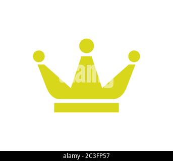 crown icon illustrated in vector on white background Stock Photo - Alamy